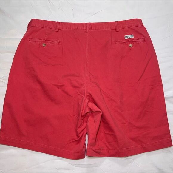 Polo Ralph Lauren Shorts Men's Size 42 Salmon Light Red The Tyler Pleated Chino - Picture 12 of 15
